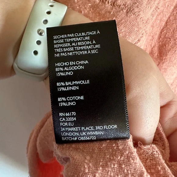 NWT Urban Outfitters CPO Provisions Textured Peach Oversized Top Size Large - Picture 9 of 9